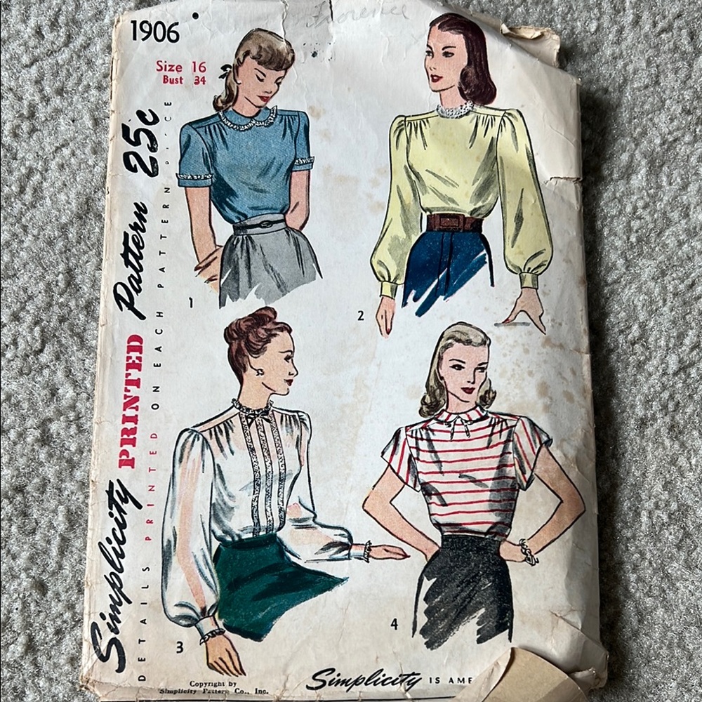 Simplicity Women's Vintage Style Tops - Blue, Yellow, White, Pink